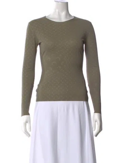 Pre-owned Marine Serre Nylon Patterned Top In Brown