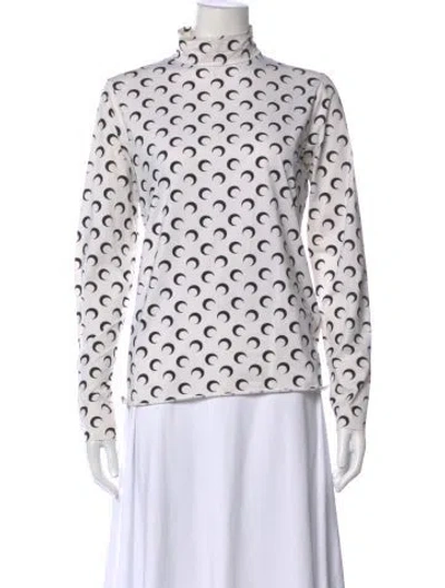 Pre-owned Marine Serre Nylon Patterned Top In Neutrals