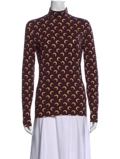 Pre-owned Marine Serre Nylon Printed Top In Purple