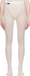 Marine Serre Off-white Recycled Mesh Flock Tights