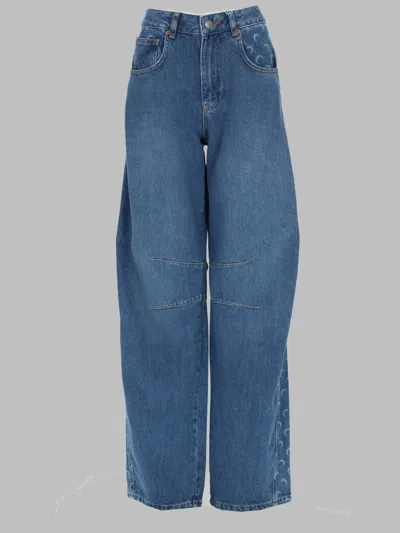 Marine Serre Jeans In Denim Di Cotone Organico In Blue
