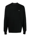 Marine Serre Organic Cotton Long-sleeve  T-shirt In Black