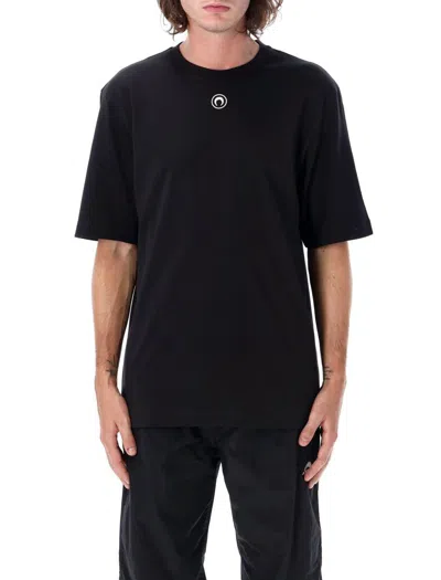 Marine Serre Organic Cotton Plain T-shirt In Black