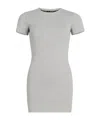 Marine Serre Organic Cotton Rib T-shirt Dress In Gray