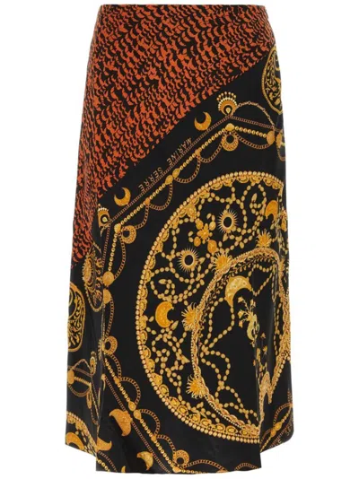 MARINE SERRE ORNAMENT JEWELLERY-PRINT SKIRT