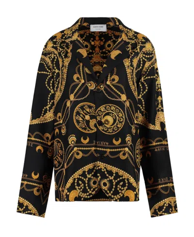 MARINE SERRE MARINE SERRE ORNAMENT JEWELRY PRINTED BUTTONED SHIRT