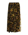 Marine Serre Ornament Jewellery-print Midi Skirt In Black