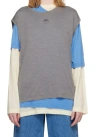 Marine Serre Pack Of Three Jersey T-shirts Set In Gray