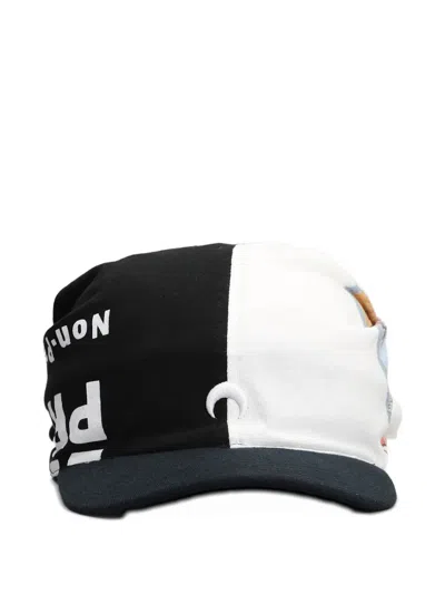 Marine Serre Panelled Baseball Cap In Black