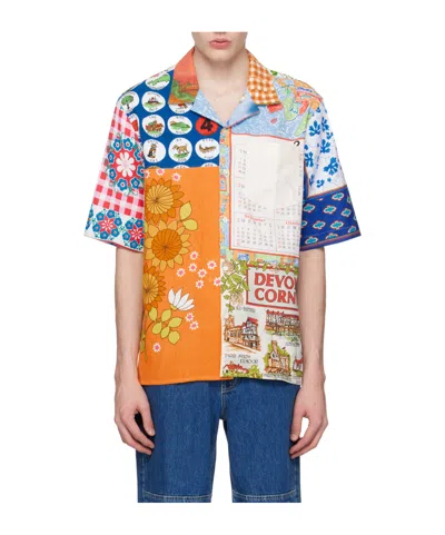 Marine Serre Multicolor Regenerated Household Shirt In Mu00 Multicolor