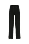 Marine Serre Black Viscose Blend Lunar-pointelle Culotte Pant In 00