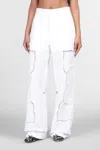 Marine Serre Pants In White Cotton In White