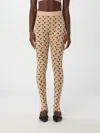 Marine Serre Moon Printed Jersey Stirrup Leggings In Beige