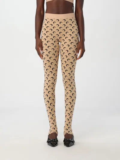 MARINE SERRE PANTS MARINE SERRE WOMAN COLOR BEIGE,F87834022