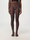 Marine Serre Stretch Recycled Fabric Moon Leggings In Braun