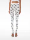 Marine Serre White Fuseaux Allover Moon Leggings In Weiss