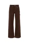 Marine Serre Twill-jeans Aus Moon-jacquard In Printed