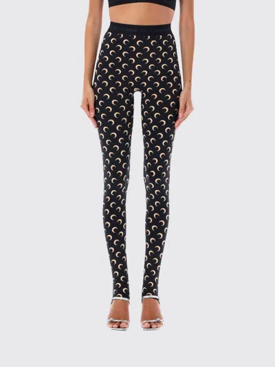 Marine Serre All-over Moon Print Leggings In Black