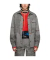Marine Serre Pattern Printed Casual Jacket In Gray