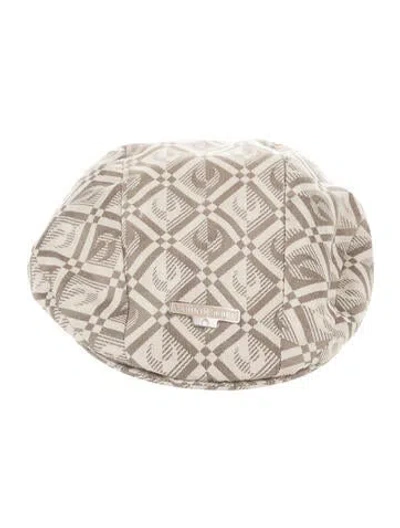 Pre-owned Marine Serre Pattern Printed Newsboy Hat In Neutral