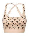 Marine Serre All Over Moon Bra In Nude