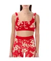Marine Serre Pattern Vest In Red