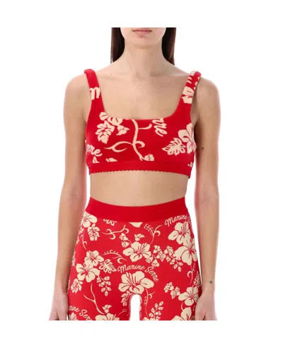 Marine Serre Pattern Vest In Red