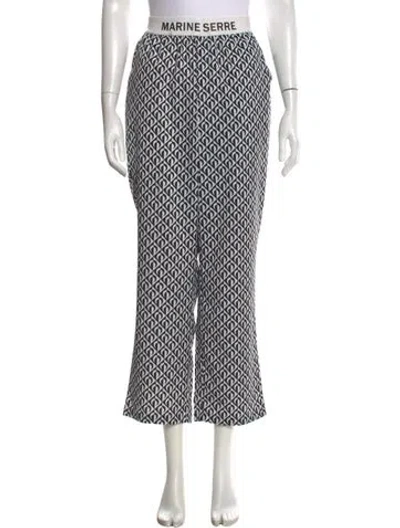 Pre-owned Marine Serre Patterned Flared Pants In Multicolor