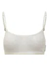 Marine Serre Patterned-jacquard Bra In White