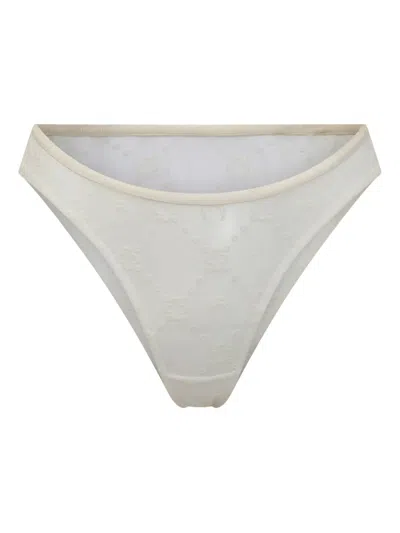 Marine Serre Patterned-jacquard Briefs In White