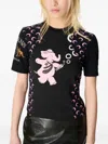 Marine Serre Patterned Knitted T-shirt In Black