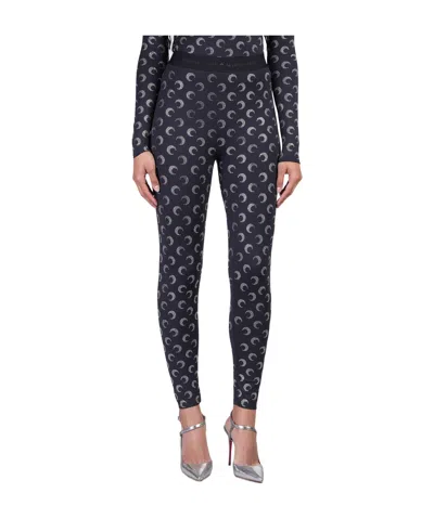 Marine Serre Patterned Leggings In Black