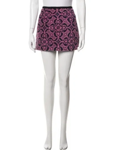 Pre-owned Marine Serre Patterned Mini Skirt In Multicolor