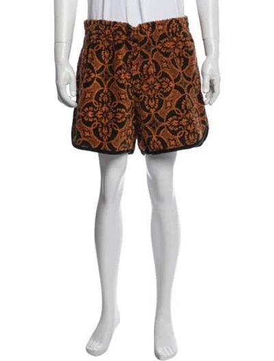 Pre-owned Marine Serre Patterned Shorts In Orange
