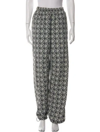 Pre-owned Marine Serre Patterned Wide Leg Pants In Multicolor