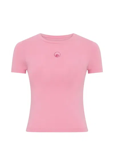 Marine Serre Moon Pearl Fitted Jersey Crewneck T-shirt In Multi