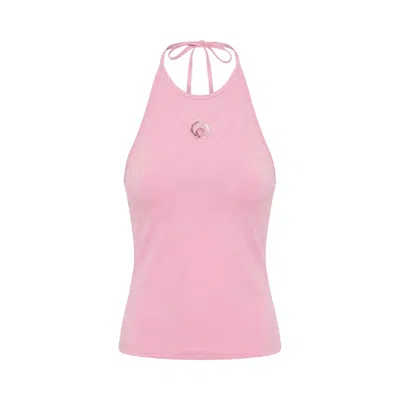 Pre-owned Marine Serre Pearl Logo Top 'pink' | Women's Size Xs