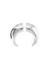 Marine Serre Regenerated Chamanic Stud Earring In White