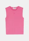 Marine Serre Core Knitted Tank Top In Pink