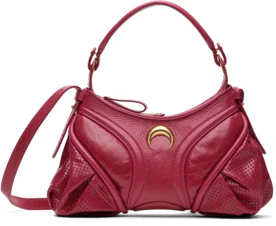 Marine Serre Pink Glossy Leather Futura Mini Bag