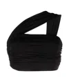 Marine Serre Black Bandeau Cropped Top In Black