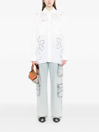 Marine Serre Pockets Shirt In White