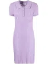 Marine Serre Pointelle-knit Tennis Dress In Purple