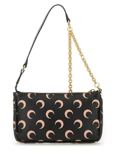 Marine Serre Polyurethane Black Shoulder Bags