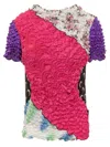 Marine Serre Popcorn Patchwork T-shirt In Fantasia