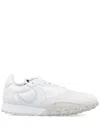 Marine Serre Premium Leather White Sneakers With Textured Design In White