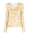 Marine Serre Printed Blouse In Nude