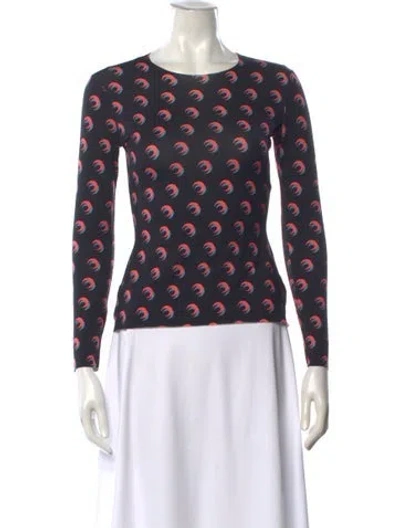 Pre-owned Marine Serre Printed Crew Neck Top In Multi