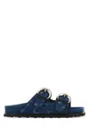 Marine Serre Moon Sandal In Bluelaserwash