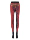 Marine Serre Printed Jersey Leggings In Multi